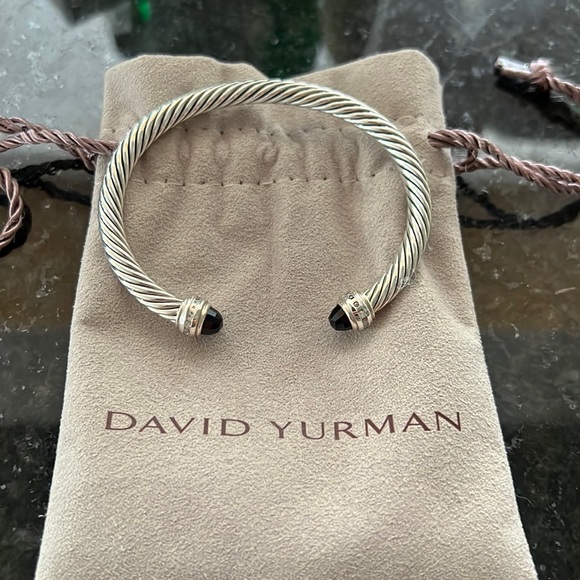 David Yurman Cable Classic Princess bracelet with Black Onyx and Diamonds - Picture 1 of 3